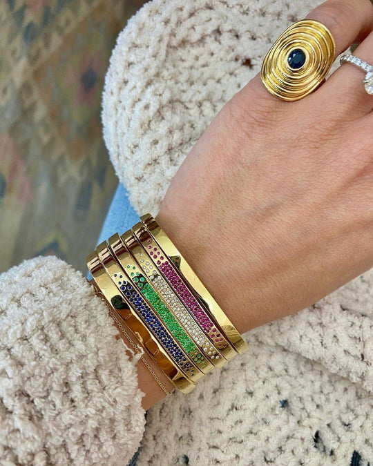 BERCEAU - Sapphire Open Cuff bracelet ALMASIKA 
