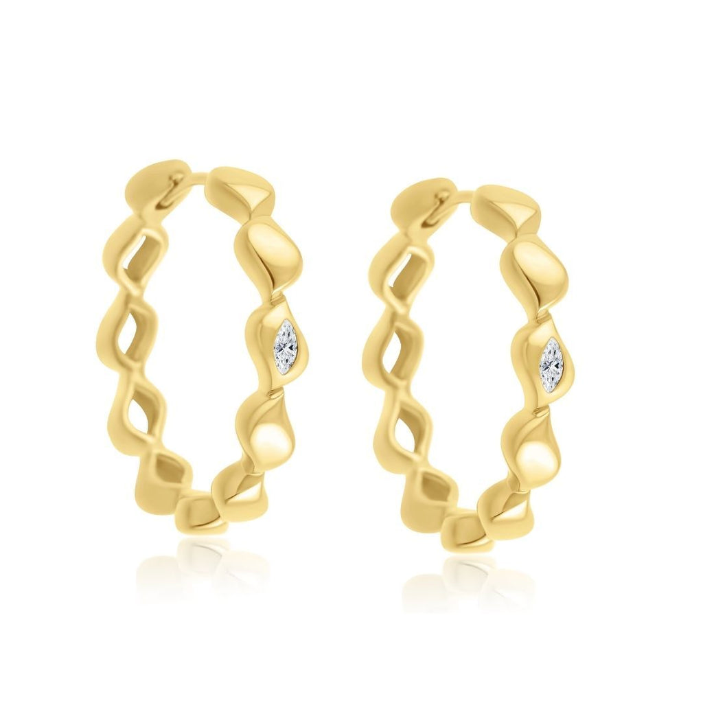 Harmony Diamond Medium Hoop Earrings
