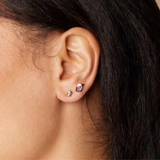 Harmony - Pink Sapphire Studs earrings ALMASIKA 