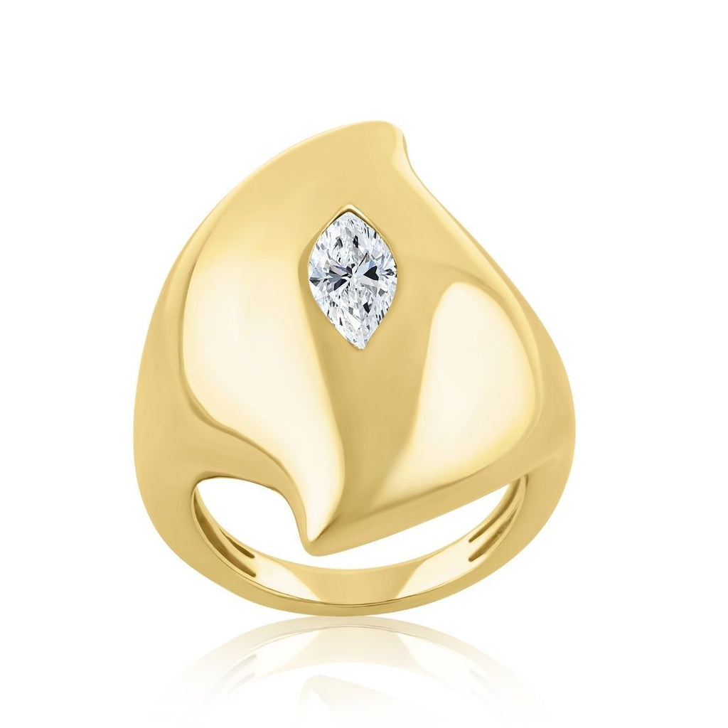 Harmony Ring with Center Diamond | ALMASIKA