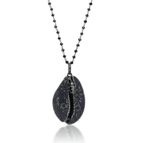 LE CAURI ENDIAMANTÉ Men's Diamond Très Grand Necklace - Black Necklace Le Cauri Endiamanté 