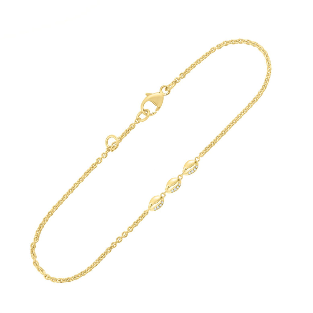 Endiamanté Petite Triple Shell Bracelet