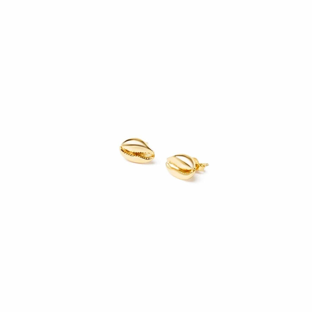 Le Cauri Endiamanté Gold Stud Earrings