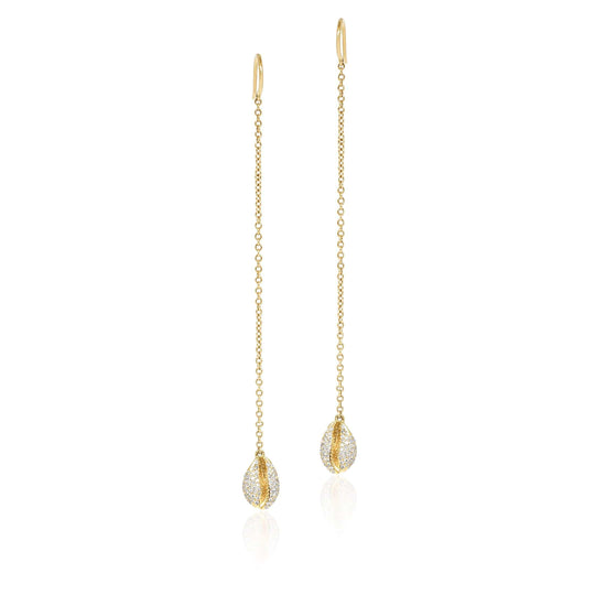 LE CAURI ENDIAMANTÉ XL drop earrings in 18k Gold and Diamonds earrings Le Cauri Endiamanté 