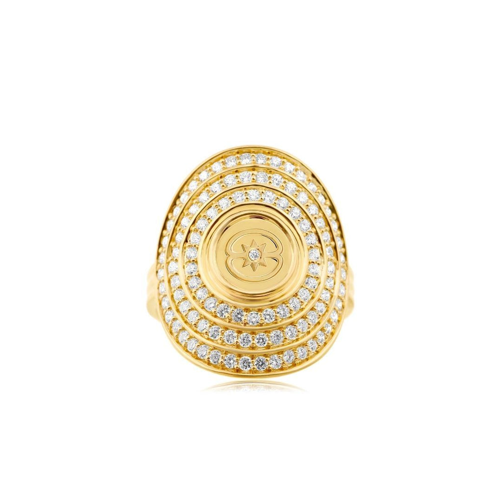 Stella Pavé Diamond Signet Ring