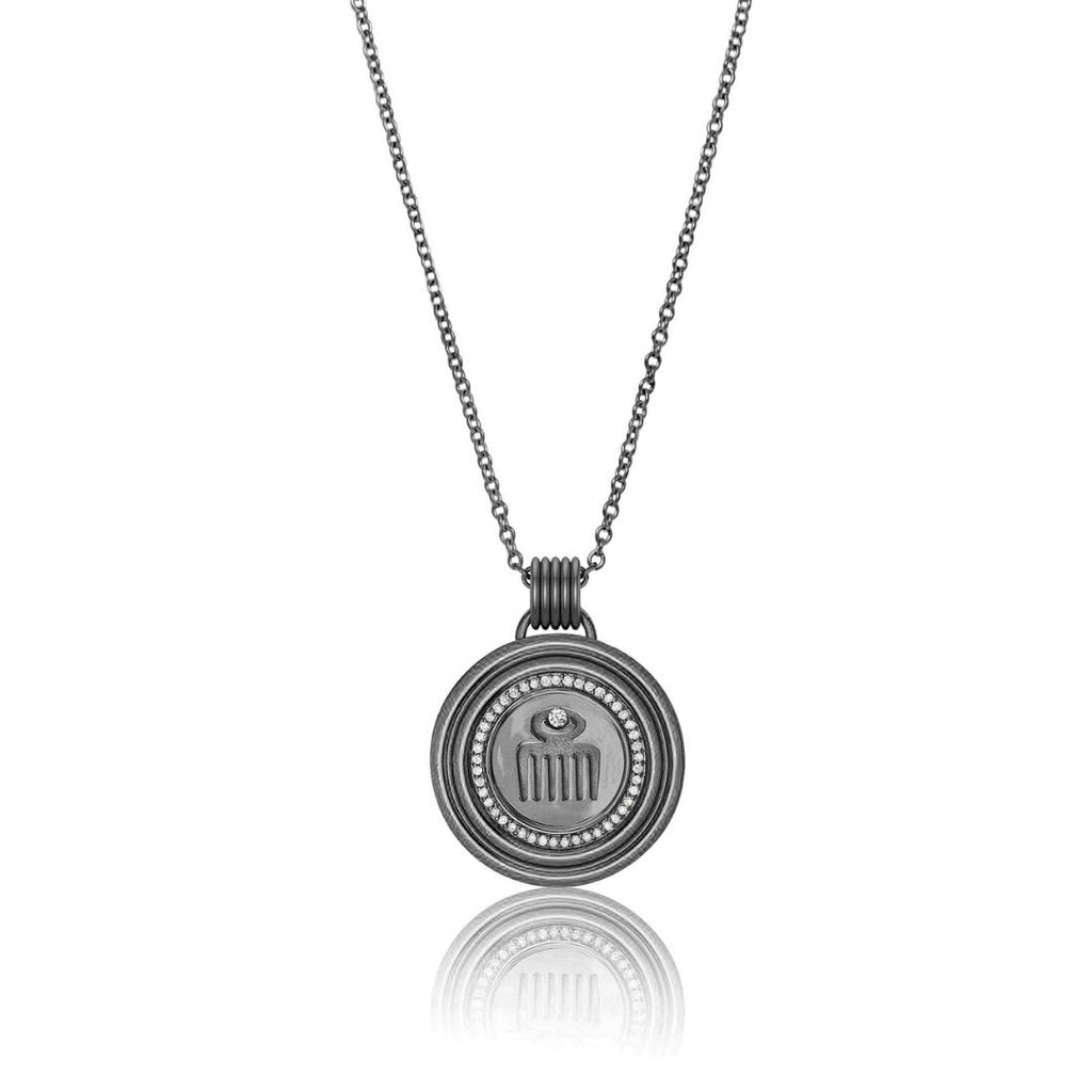 Men's Vici Black Pave Medallion 23mm