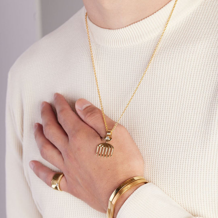 Men's Vici Charm Pave Necklace Sagesse 