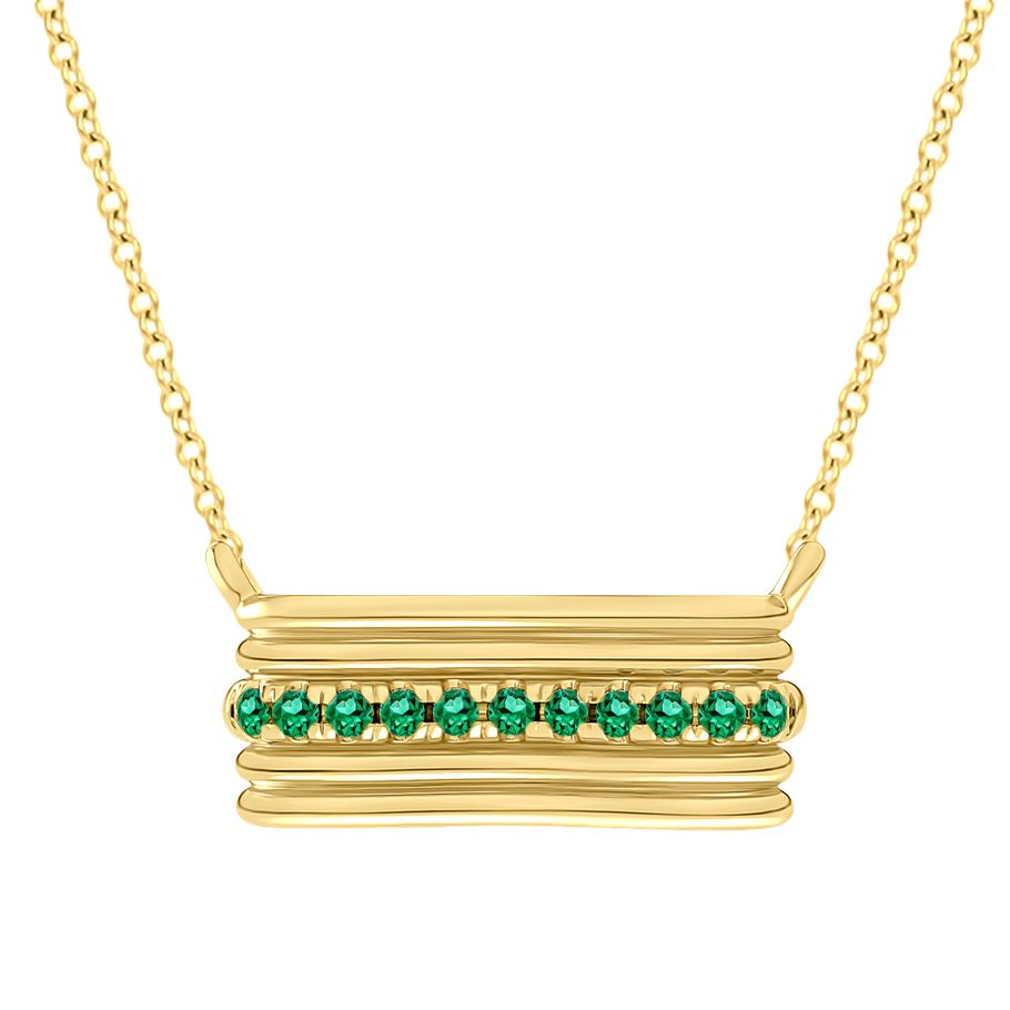Sagesse Motif Necklace - Emerald Necklace Sagesse 