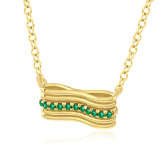Sagesse Motif Necklace - Emerald Necklace Sagesse 