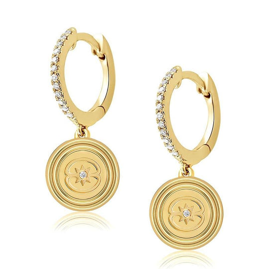 Sagesse - Stella Pave Huggies earrings ALMASIKA 