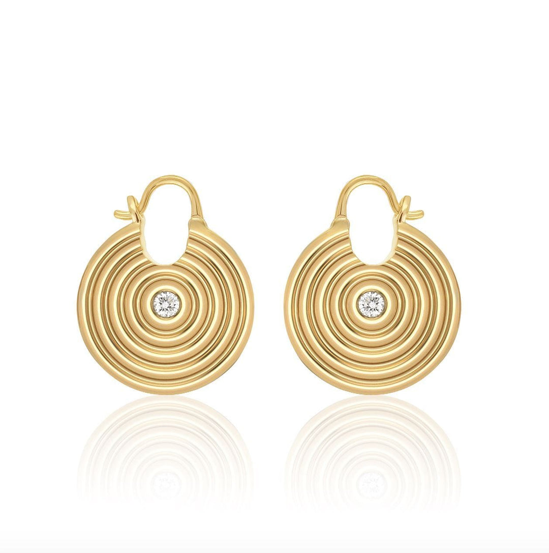 Sagesse - Universum Hoops with Center Diamond earrings ALMASIKA 