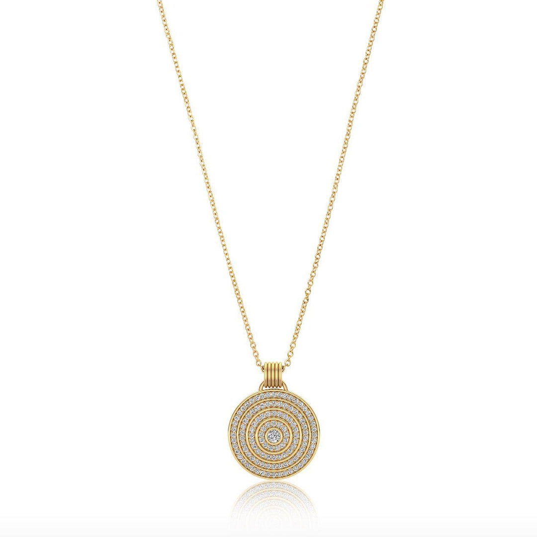 Sagesse - Universum Pave Medallion 23mm Necklace ALMASIKA 