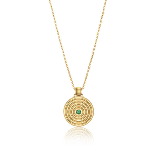 Sagesse - Universum Tsavorite Medallion 23mm Necklace ALMASIKA 
