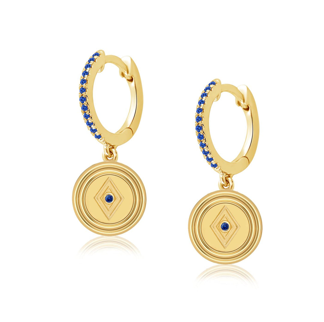 Sagesse - Veni Sapphire Pave Huggies earrings ALMASIKA 