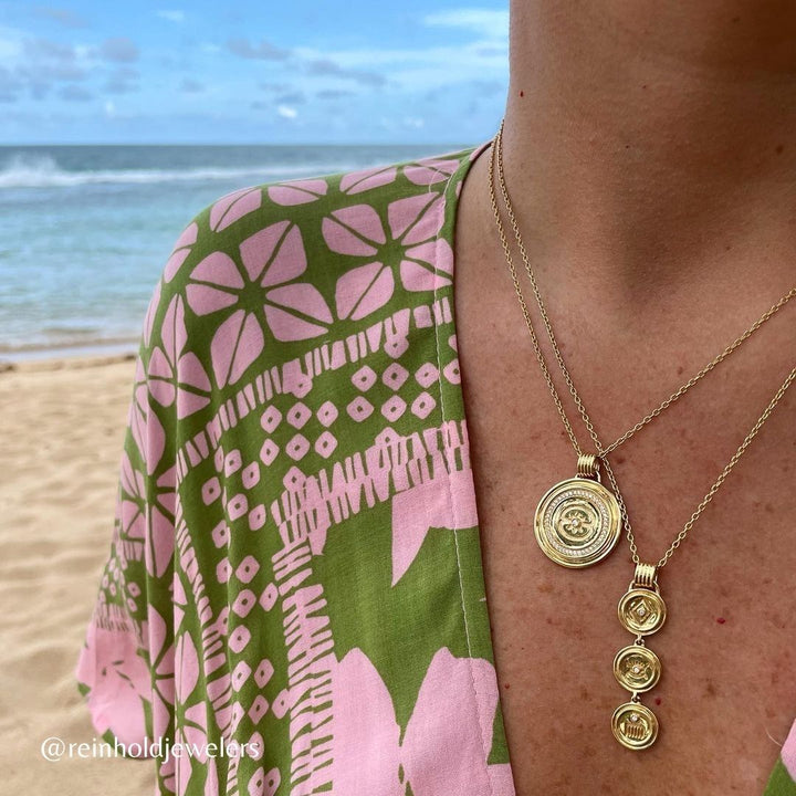 Sagesse - Veni Vidi Vici Medallion Lariat Necklace ALMASIKA 