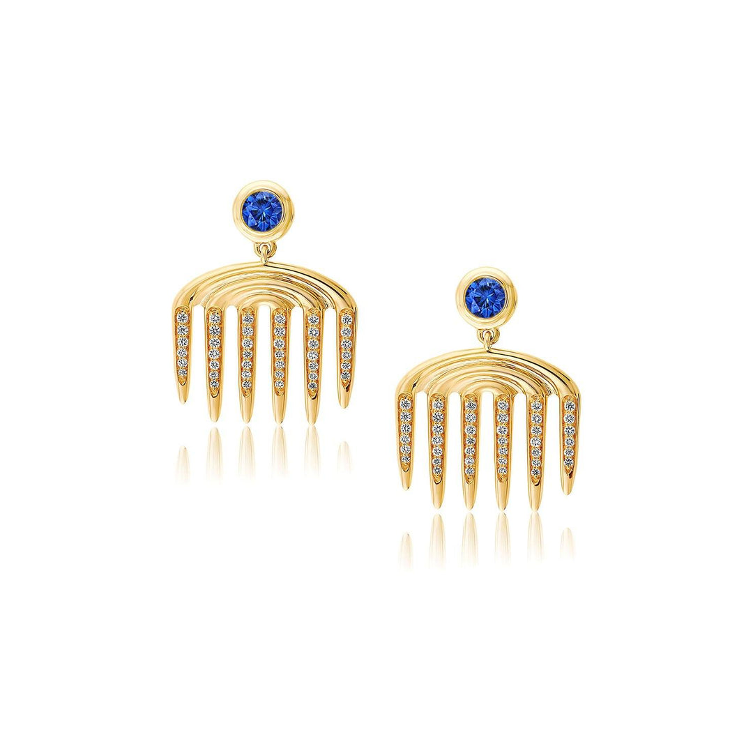 Sagesse - Vici Charm Gemstone and Diamond Pave earrings ALMASIKA 