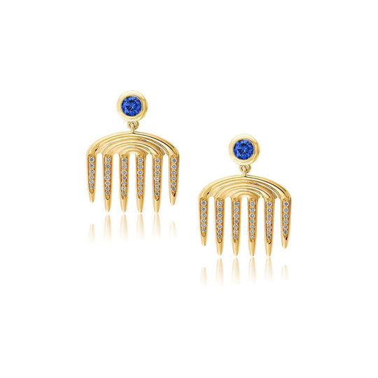 Sagesse - Vici Charm Gemstone and Diamond Pave earrings ALMASIKA 