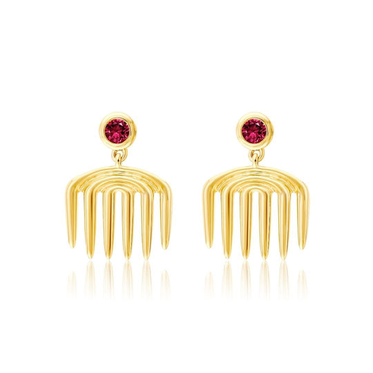 Sagesse - Vici Charm Ruby Earrings earrings ALMASIKA 