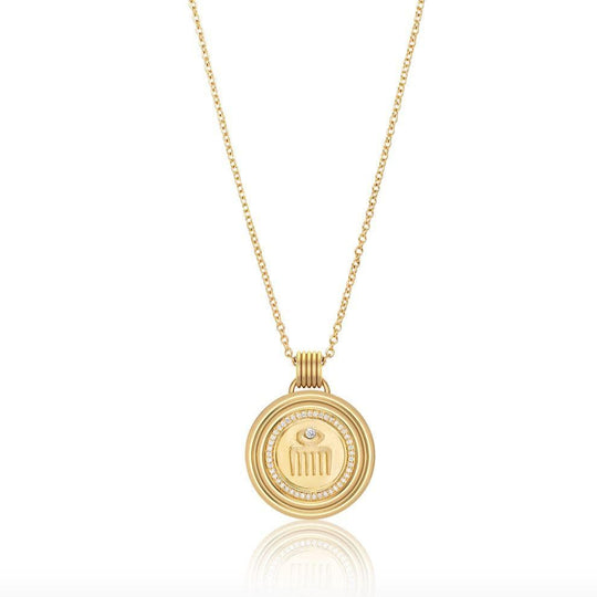 Sagesse - Vici Pave Medallion 23mm Necklace ALMASIKA 
