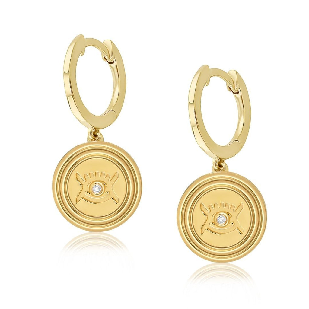 Vidi Diamond Huggie Earrings