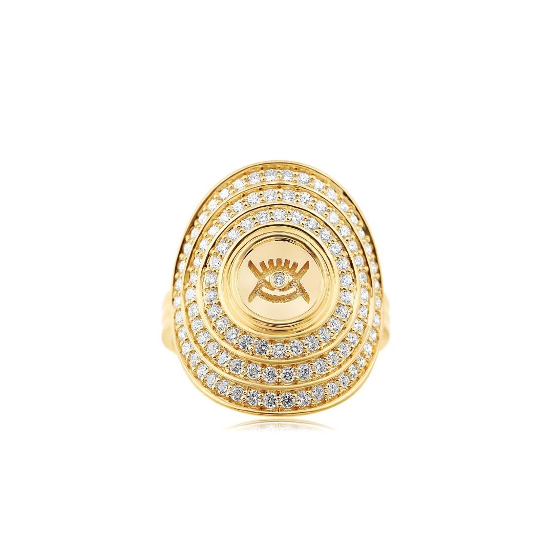 Sagesse - Vidi Pave Signet Ring Ring ALMASIKA 