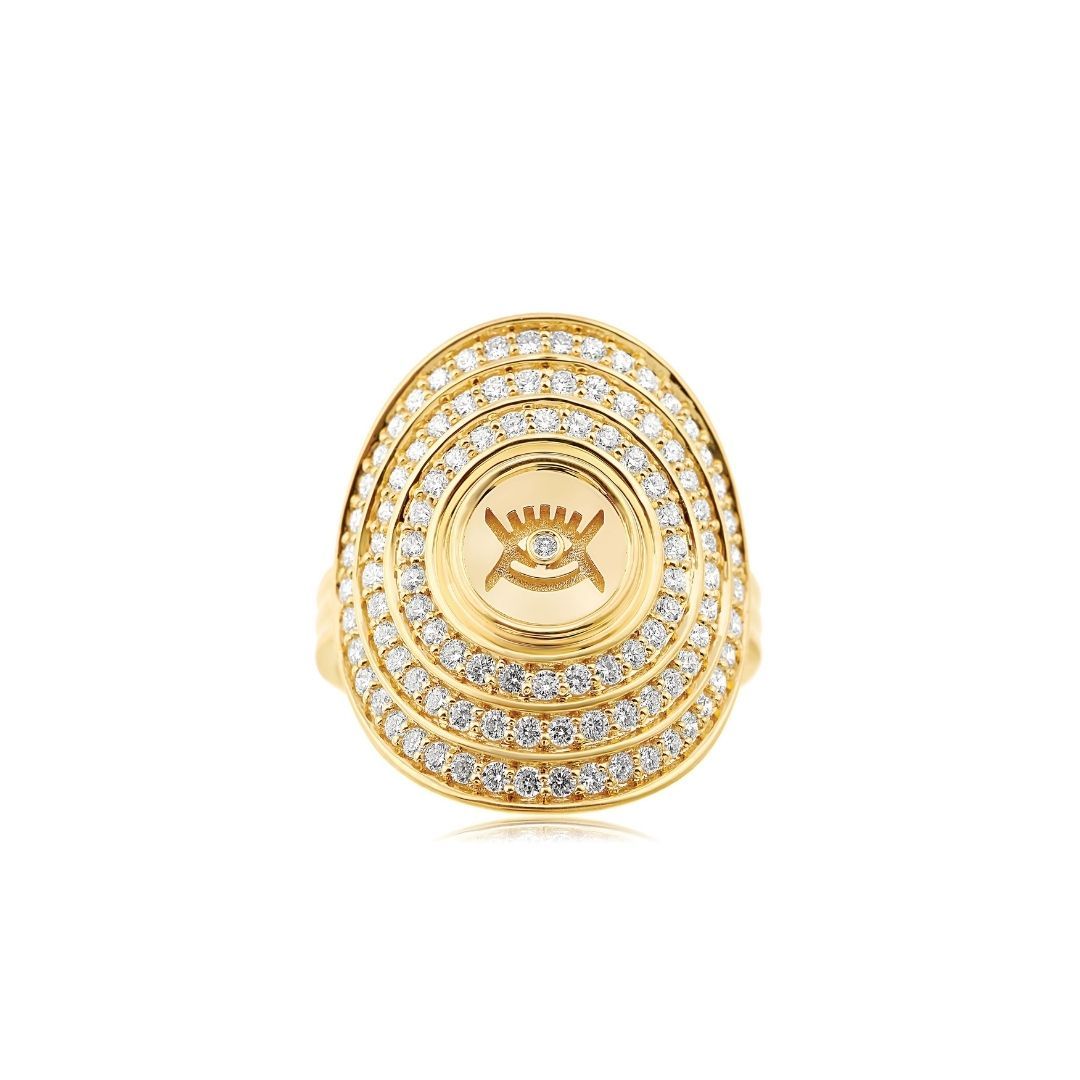 Sagesse - Vidi Pave Signet Ring Ring ALMASIKA 