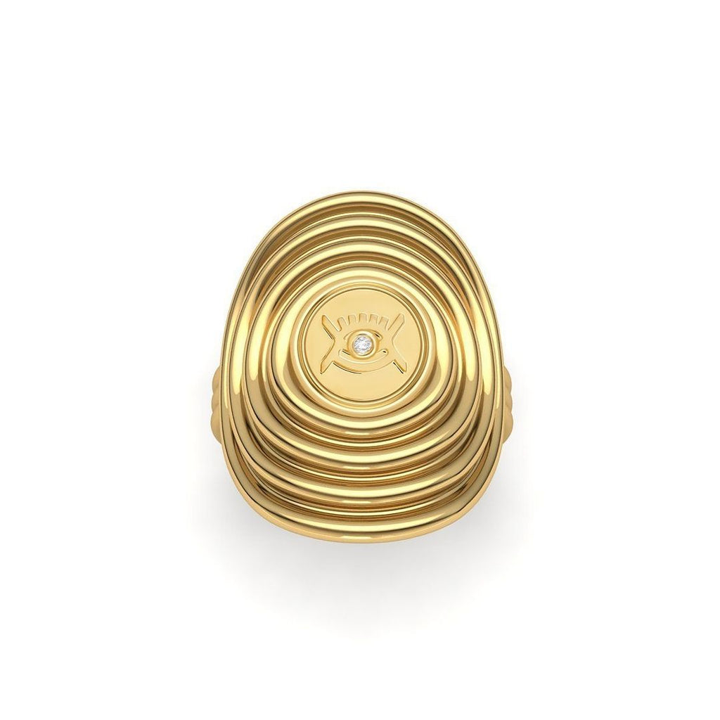 Vidi Diamond Signet Ring