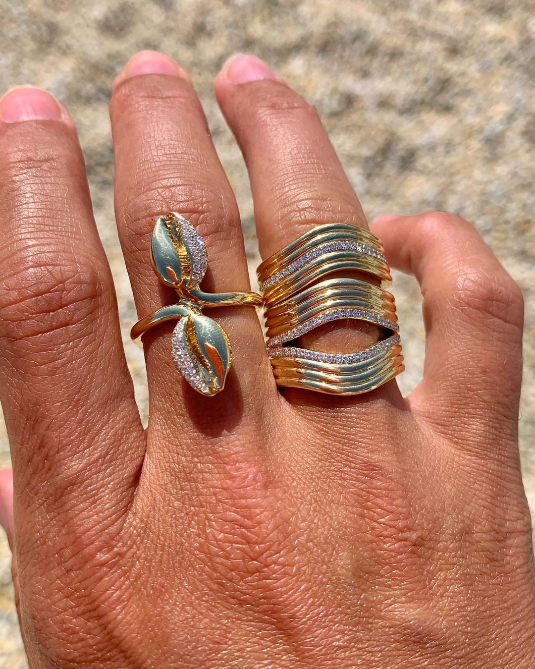 Stacked Berceau Ring Ring ALMASIKA 