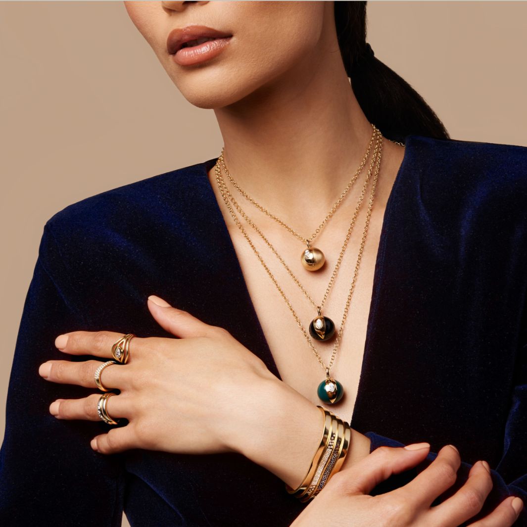 Almasika Terra Nova Enamel and Diamond Necklace