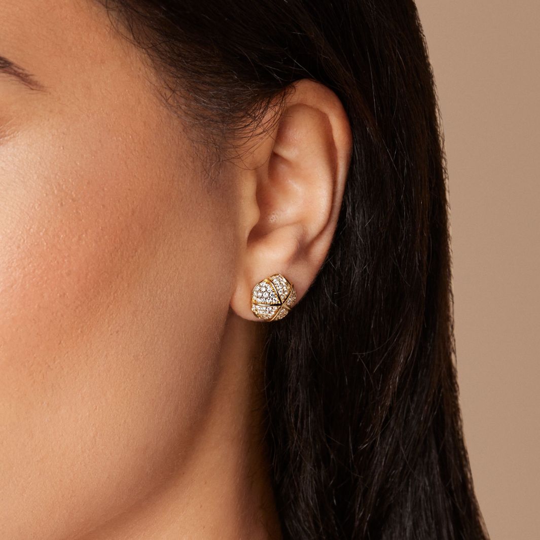 Terra Nova Pave Studs earrings ALMASIKA 