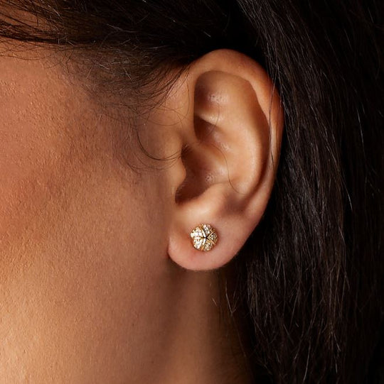 Terra Nova Petite Pave Studs earrings ALMASIKA 