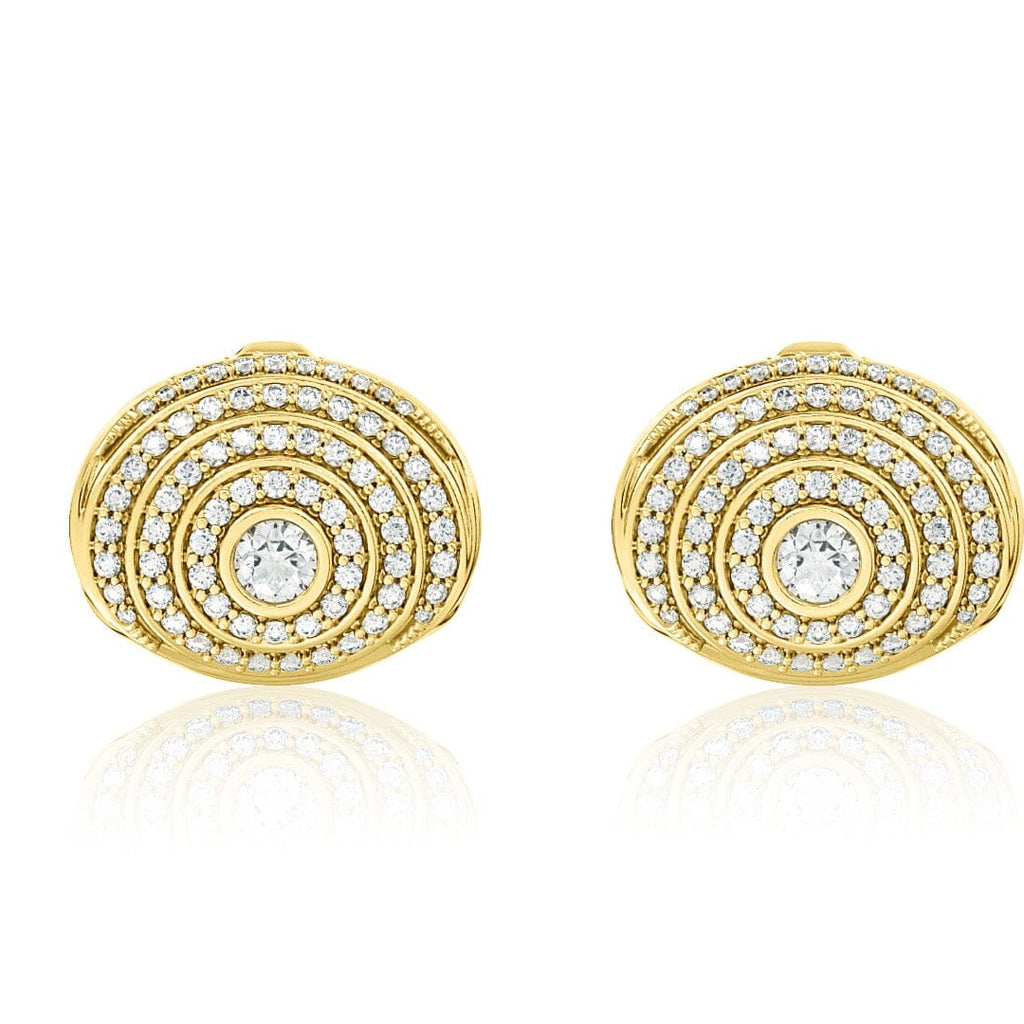 Universum Pavé Diamond Huggie Earrings