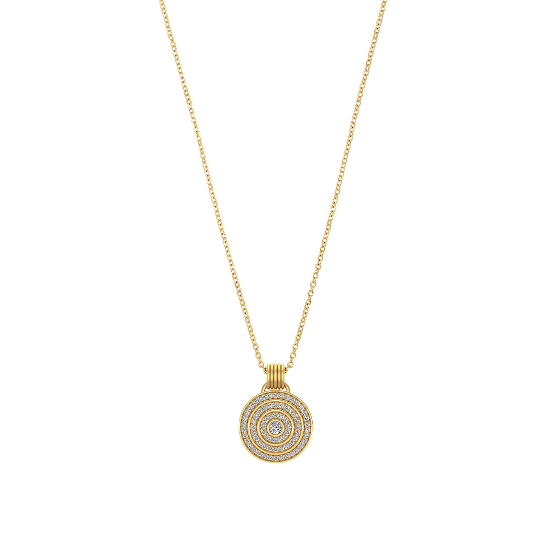 Universum Pave Medallion 11mm Necklace ALMASIKA 
