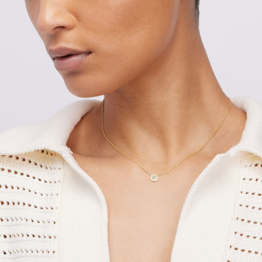 Universum Petite Pave Gemstone Necklace 7mm Necklace Sagesse 