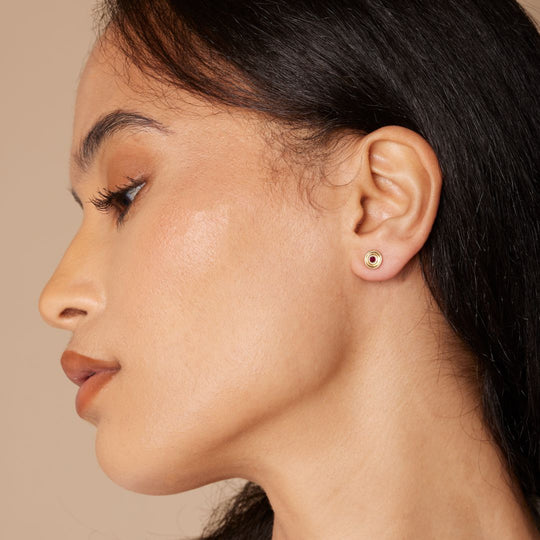 Universum Petite Studs Ruby earrings ALMASIKA 