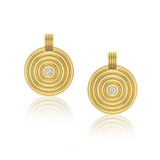 Universum XL Hoops with Center Diamond earrings Universum 