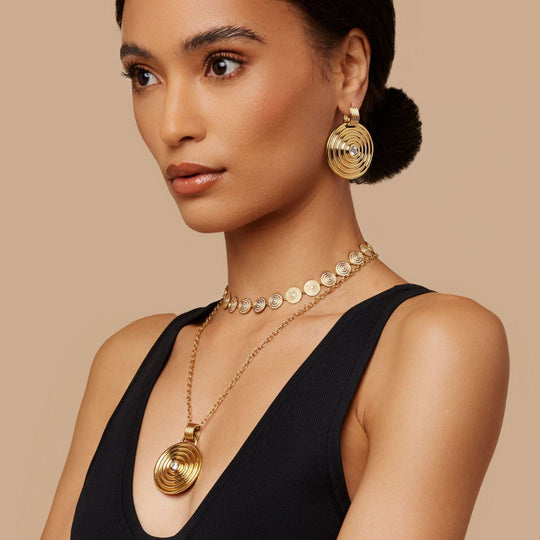 Universum XL Hoops with Center Diamond earrings Universum 