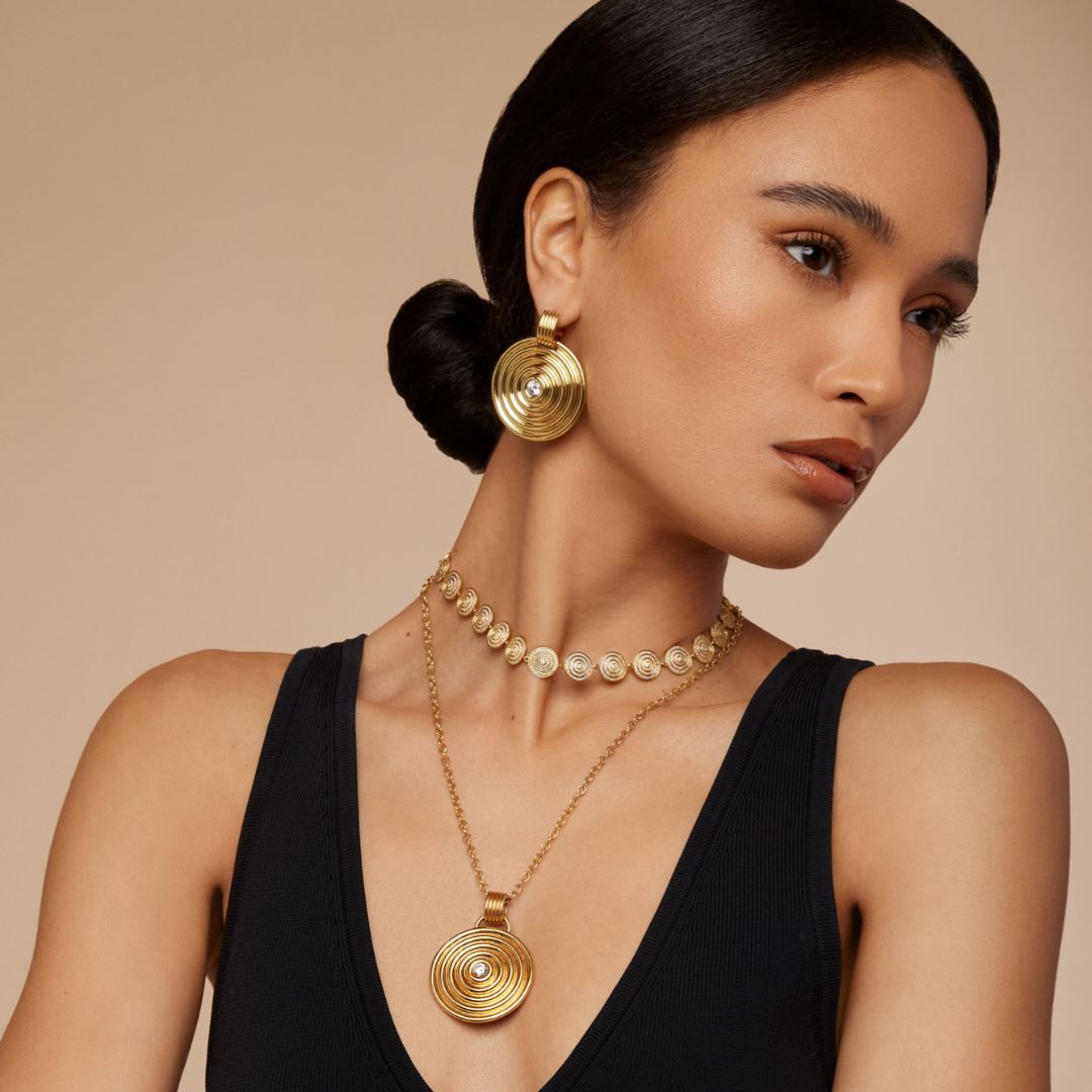 Universum XL Hoops with Center Diamond earrings Universum 