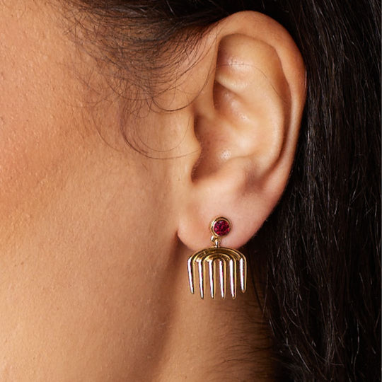 Vici Charm Ruby Earrings earrings ALMASIKA 