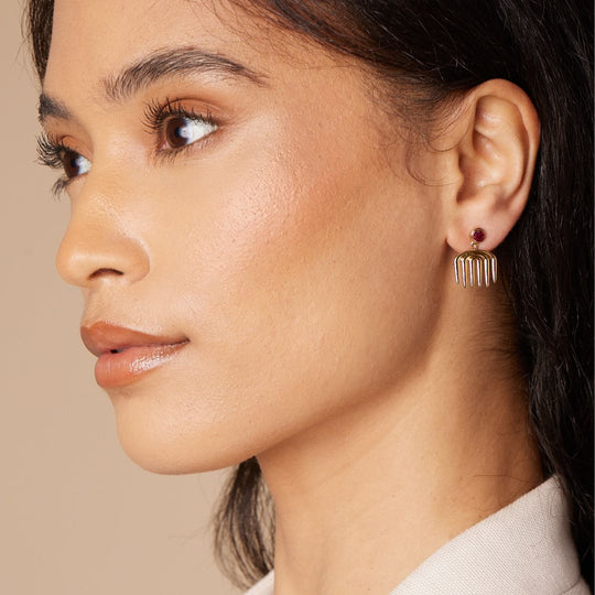 Vici Charm Ruby Earrings earrings ALMASIKA 